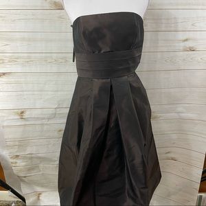 Ann Taylor Brown Strapless Dress